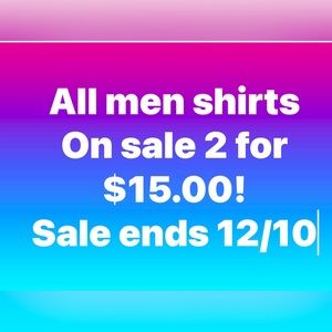 MENS Shirts on sale ! 2 for $15.00!!